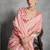 Pink floral silk cotton designer tussar saree