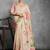 Beige floral silk cotton tussar saree