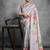 Silver floral silk cotton designer tussar saree