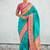Blue woven design zari silk blend paithani saree
