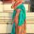 Blue woven design zari silk blend paithani saree