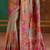 Beige floral silk blend banarasi saree