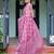Pink floral zari  linen saree