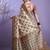 Cream ethnic motifs zari banarasi saree