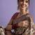Cream ethnic motifs zari banarasi saree