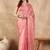 Pink embellished sequinned saree
