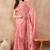 Pink embellished sequinned saree
