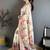 Off white floral embroidered silk blend handloom jamdani saree