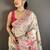 Off white floral embroidered silk blend handloom jamdani saree
