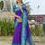 Violet ethnic motifs woven design kanjeevaram saree