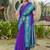 Violet ethnic motifs woven design kanjeevaram saree