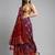 Purple ethnic motifs zari silk blend patola saree