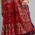 Purple ethnic motifs zari silk blend patola saree