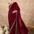 Maroon satin saree