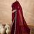Maroon satin saree