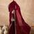Maroon satin saree