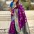 Purple ethnic motifs woven design zari kanjeevaram saree