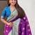 Purple ethnic motifs woven design zari kanjeevaram saree