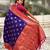 Violet ethnic motifs woven design zari  kanjeevaram saree
