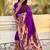 Purple woven design zari paithani saree