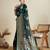 Green ethnic motifs woven design zari banarasi saree