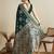 Green ethnic motifs woven design zari banarasi saree
