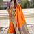 Orange woven design kanjeevaram saree
