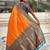 Orange woven design kanjeevaram saree