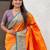 Orange woven design kanjeevaram saree