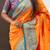 Orange woven design kanjeevaram saree