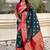 Blue ethnic motifs woven design zari kanjeevaram saree
