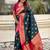 Blue ethnic motifs woven design zari kanjeevaram saree