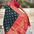 Blue ethnic motifs woven design zari kanjeevaram saree