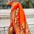 Orange woven design zari paithani saree