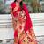 Pink woven design zari paithani saree