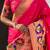 Pink woven design zari paithani saree