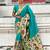 Sea green woven design zari silk blend paithani saree