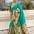 Sea green woven design zari silk blend paithani saree