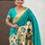 Sea green woven design zari silk blend paithani saree