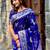 Violet woven design zari silk blend banarasi saree