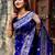 Violet woven design zari silk blend banarasi saree