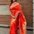 Red woven design zari silk blend banarasi saree