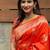 Red woven design zari silk blend banarasi saree