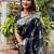 Black woven design zari silk blend banarasi saree