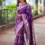 Purple woven design zari silk blend banarasi saree