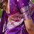 Purple woven design zari silk blend banarasi saree
