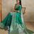 Green woven design zardozi satin mysore silk saree