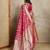 Red woven design zardozi satin mysore silk saree