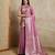 Pink woven design zardozi satin mysore silk saree