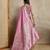 Pink woven design zardozi satin mysore silk saree